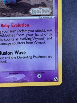 2006 Pokemon Wynaut EX Legend Maker Reverse Foil 71/92 STAMPED - Image 5