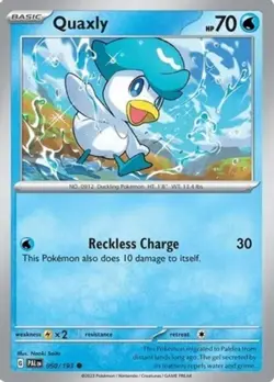 Quaxly - 050/193 - Holo (Summer 2023 Collector Chest) NM, English Pokemon Paldea - Image 1