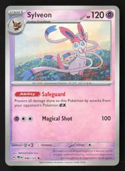 Sylveon (Master Ball Pattern) Rare Holo PRE 040/131 NM Pokemon TCG - Image 1