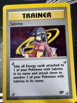 Sabrina Holo 20/132 Gym Challenge Unlimited Holo - Pokemon TCG LP/MP - Image 3