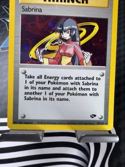Sabrina Holo 20/132 Gym Challenge Unlimited Holo - Pokemon TCG LP/MP - Image 5
