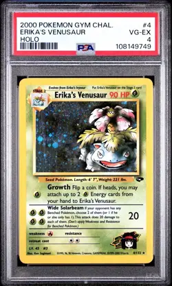 2000 POKEMON GYM CHALLENGE ERIKA'S VENUSAUR HOLO PSA 4 VG-EX #4 WOTC VINTAGE - Image 1