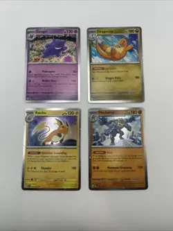 Pokemon TCG 151 Cosmos Holo Sam's Club Raichu Gengar Dragonite Machamp Set of 4 - Image 1