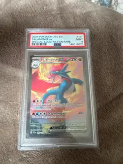 PSA 9 MINT Salamence EX Journey Together SIR 2025 Pokemon 187/159 - Image 1