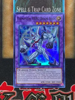 Yugioh Elemental HERO Brave Neos SAST-EN035 Super Rare NM - Image 1