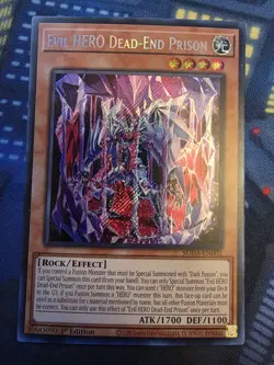 Evil Hero Dead-End Prison SUDA-EN002 Secret Rare 1st Edition LP Yugioh - Image 1