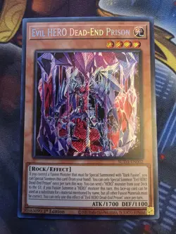 Evil Hero Dead-End Prison SUDA-EN002 Secret Rare 1st Edition LP Yugioh - Image 2