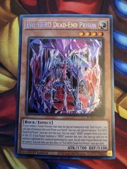 Evil Hero Dead-End Prison SUDA-EN002 Secret Rare 1st Edition LP Yugioh - Image 4
