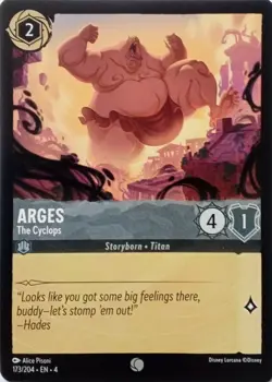 173/204 ARGES THE CYCLOPS URSULAS RETURN COMMON DISNEY LORCANA CARD - Image 1