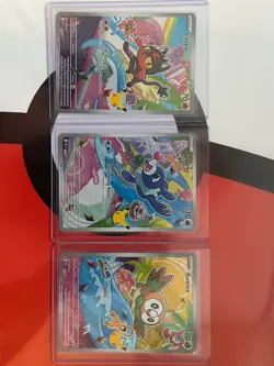 Pokemon TCG First Partner Illustration Collection Series 1 Gen 7 Starters Set - Image 1