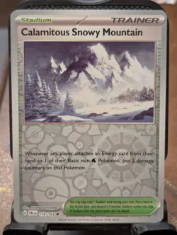 Pokemon TCG Paldea Evolved Calamitous Snowy Mountain Reverse Holo 174/193 - Image 1