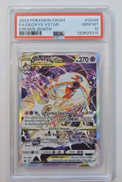 Deoxys VSTAR GG46/GG70 Crown Zenith: Galarian Gallery Holo Card PSA 10 - Image 1