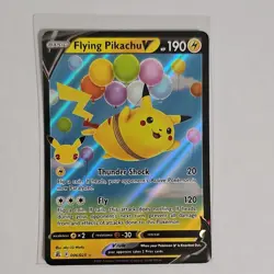 Pokemon Flying Pikachu V Ultra Rare Celebrations Holo 190 HP Basic 006/025 Card - Image 1