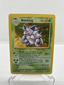 Pokemon TCG Nidoking Holo Rare Card Base Set 11/102, 1999 - Image 1