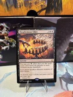 Blasphemous Edict Foundations Magic the Gathering Card, Regular NM Condition - Image 1