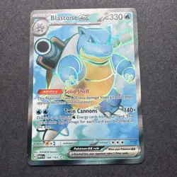 BLASTOISE EX 184/165 Ultra Rare holo SV151 MEW Pokemon TCG card - Image 1