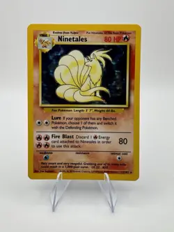 Pokemon TCG Ninetails Holo Card 1999 Base Set, #12/102 - Image 1