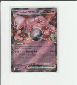 Pokemon TCG Team Rocket's Mewtwo ex 205 Sv: Scarlet & Violet Promo Cards Holo - Image 1