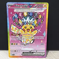 Pokemon Pikachu ex 200HP Ultra Rare Holo Sv08: Surging Sparks 219/191 Card - Image 1