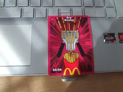 4 McDonalds Cards UnRedeemed NEW Apple Pie, Straw Dispenser, Fry Scoop, take ord - Image 2