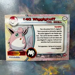 Wigglytuff #40- Pokemon Topps TV Animation Card - Image 2