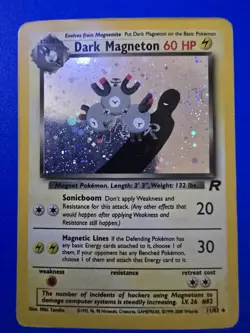 Dark Magneton TCG Holo Rare Card 11/82 Team Rocket Unlimited LP/MP - Image 1