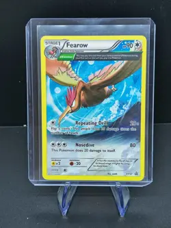Pokemon 2015 Fearow Black Star Promo Holo Foil Rare Swirl Card #XY57 - Image 1