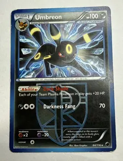 *PLASMA* Umbreon 64/116 Plasma Freeze Deck Exclusive Non-Holo Rare Card - Image 1