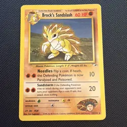 Brock's Sandslash 23/132 Non Holo Rare Gym Heroes Pokemon Card_ - Image 1