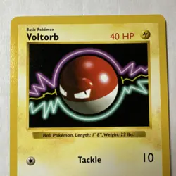Pokemon Voltorb Base Set Shadowless EN Regular 40 HP Common Card 67/102 - Image 2