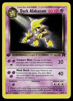 Pokemon Card - Dark Alakazam Team Rocket 18/82 Rare 1st Edition - Image 1