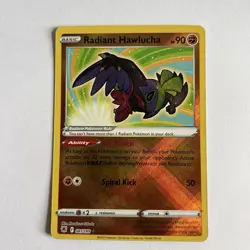 Radiant Hawlucha 081/189 SWSH10: Astral Radiance Holo Rare Pokemon TCG NM - Image 1