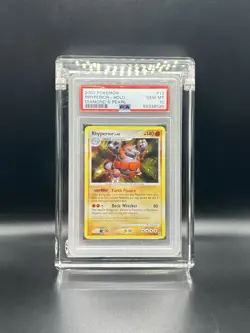 Pokemon Rhyperior Diamond & Pearl Holo Rare #12 PSA 10 Gem Mint POP 8ðŸ’Ž - Image 1