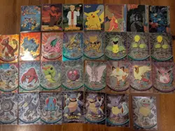 Vintage lot of 230+ Topps pokemon cards including 30 foils - All Blue Logo - Image 1