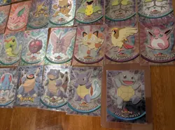 Vintage lot of 230+ Topps pokemon cards including 30 foils - All Blue Logo - Image 3
