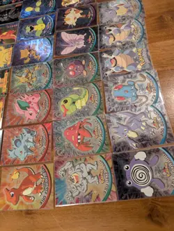 Vintage lot of 230+ Topps pokemon cards including 30 foils - All Blue Logo - Image 4