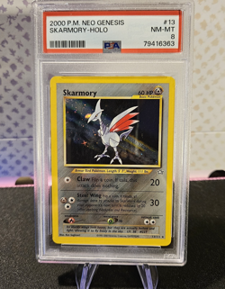 2000 POKEMON NEO GENESIS #13 SKARMORY-HOLO PSA 8 NM-Mint Vintage - Image 1