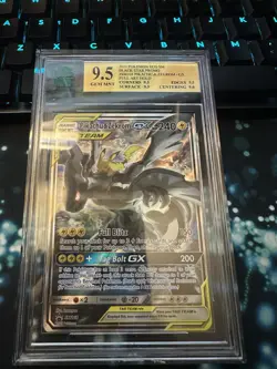 Pokemon Pikachu & Zekrom GX Tag Team Tins Promo #SM168 MNT 9.5 Gem Mint - Image 1