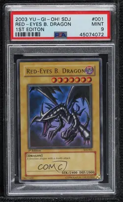 Red-Eyes B Dragon (Red-Eyes Black Dragon) 1st Ed. YuGiOh Starter Deck Joey PSA 9 - Image 1