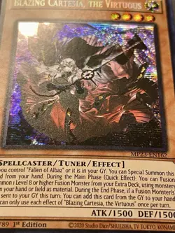 Blazing Cartesia, The Virtuous | MP23-EN162 | Prismatic Secret Rare | YuGiOh! - Image 2