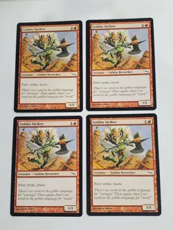 MTG Playset 4x Goblin Striker (Mirrodin/Red/C) - BGM - Image 1