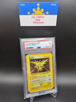 1999 POKEMON BASE SET #16 ZAPDOS-HOLO PSA 1 - Image 1