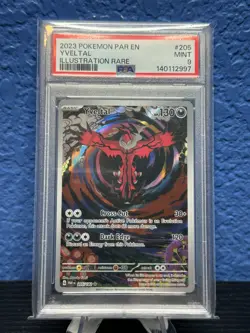 Yveltal 205/182 Illustration Rare Par En-paradox Rift Pokemon PSA 9 Mint - Image 1