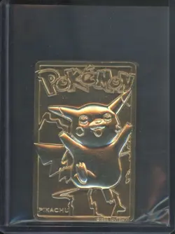 1999 Pokemon TCG Pikachu Burger King 23K Gold Plated Promo - Image 2