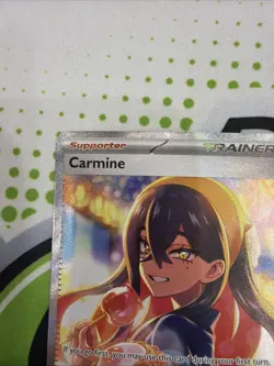 Pokemon TCG Trainer Carmine 217/167 Twilight Masquerade Full Art NM Near Mint - Image 2