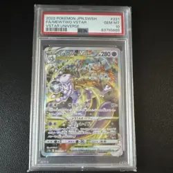 Pokemon Mewtwo VSTAR 221/172 VSTAR Universe Full Art Holo PSA 10 JPN - Image 1