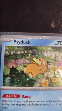 Pokemon - Mega Evolution Black Star Promo Psyduck 007 NM SWIRL - Image 3