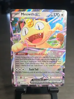 Pokemon TCG Meowth ex 062/088 Me03: Perfect Order Holo - Image 1