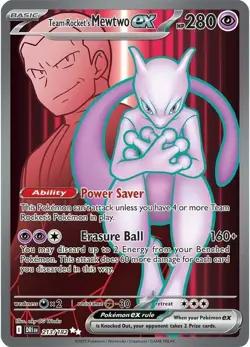 x1 Team Rocket's Mewtwo ex - 213/182 - Ultra Rare Pokemon SV10 Destined Rivals M - Image 1