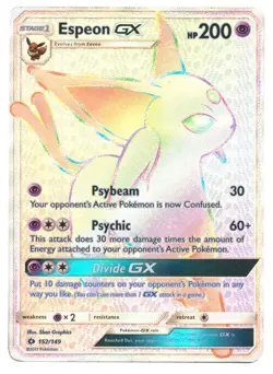 Damaged Espeon GX - 152/149 - Secret Rare Pokemon SM Base Set - Image 1